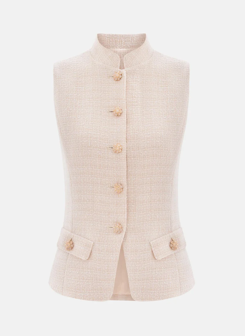Lichi Fitted tweed waistcoat